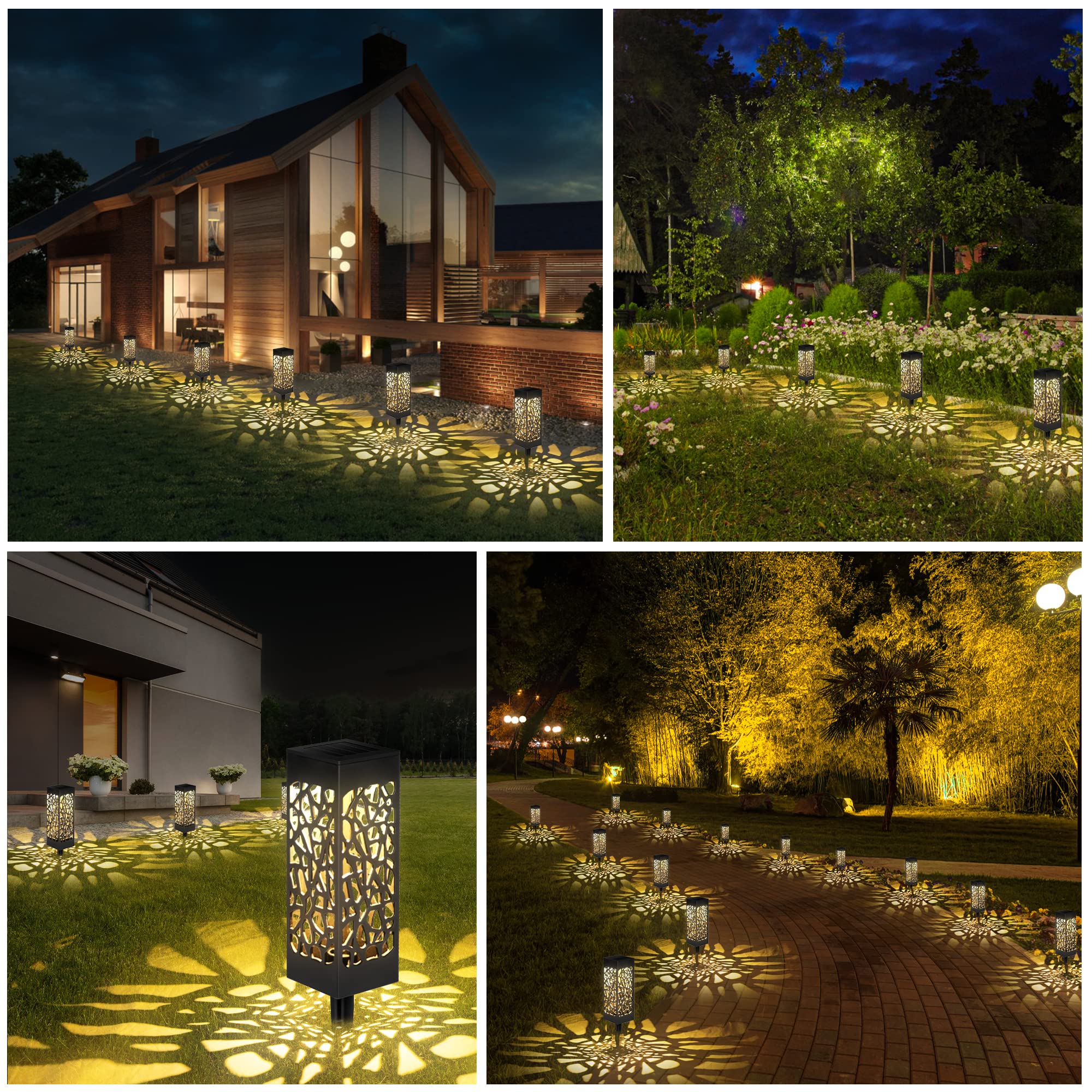 Set 6 x Lampa solara LED Alb cald