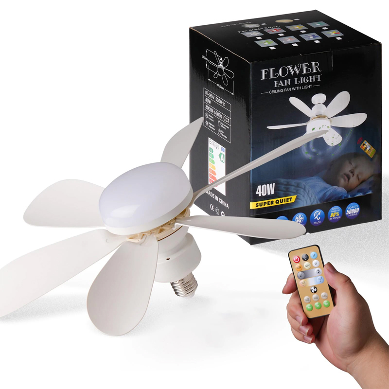 Lampa cu ventilator de tavan, 6 elice