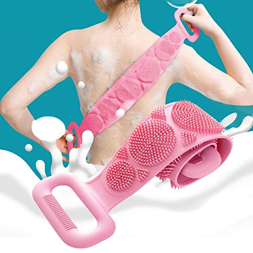 Set 2 x Perie corp baie, silicon, exfoliere si masaj corporal