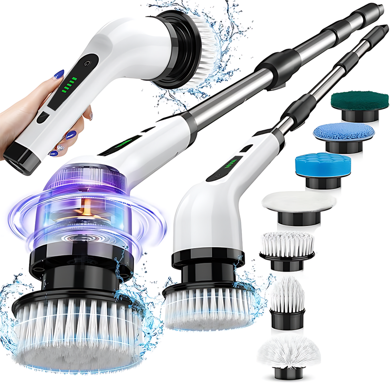 Perie electrica rotativa 9 capete inlocuibile, 2 viteze reglabile