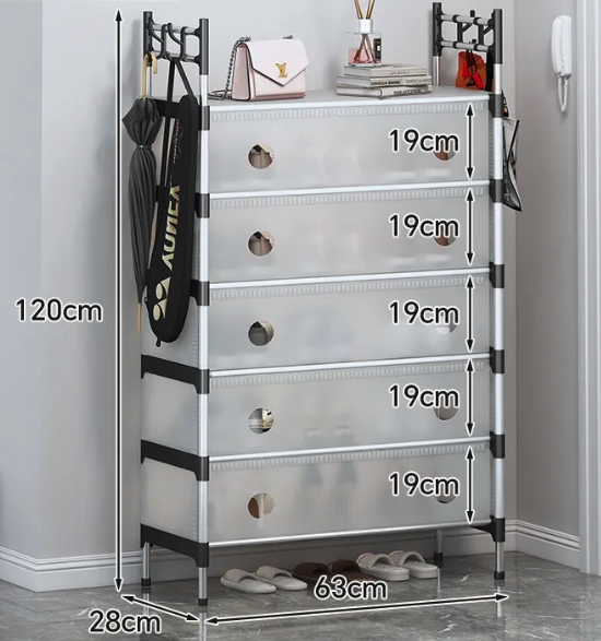 Etajera incaltaminte cu 5 rafturi, 120 cm