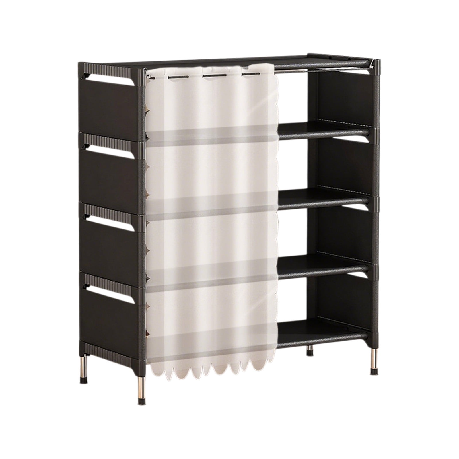 Raft pentru incaltaminte, 58 x 26 x 78 cm, Negru