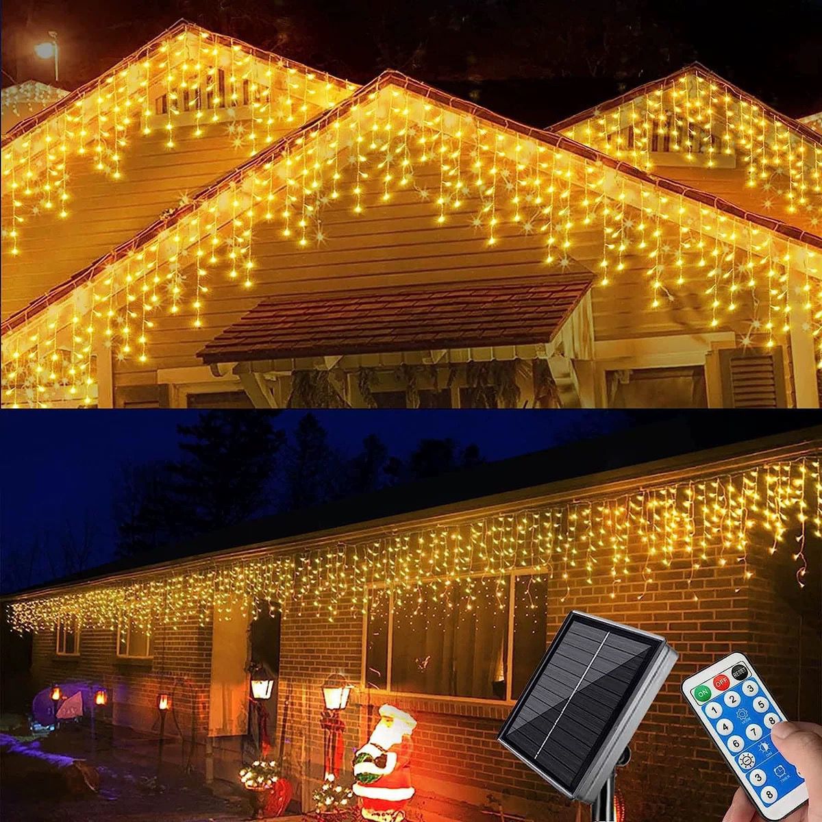 Instalatie cu telecomanda, 430 LED, Alb cald, interconectabila