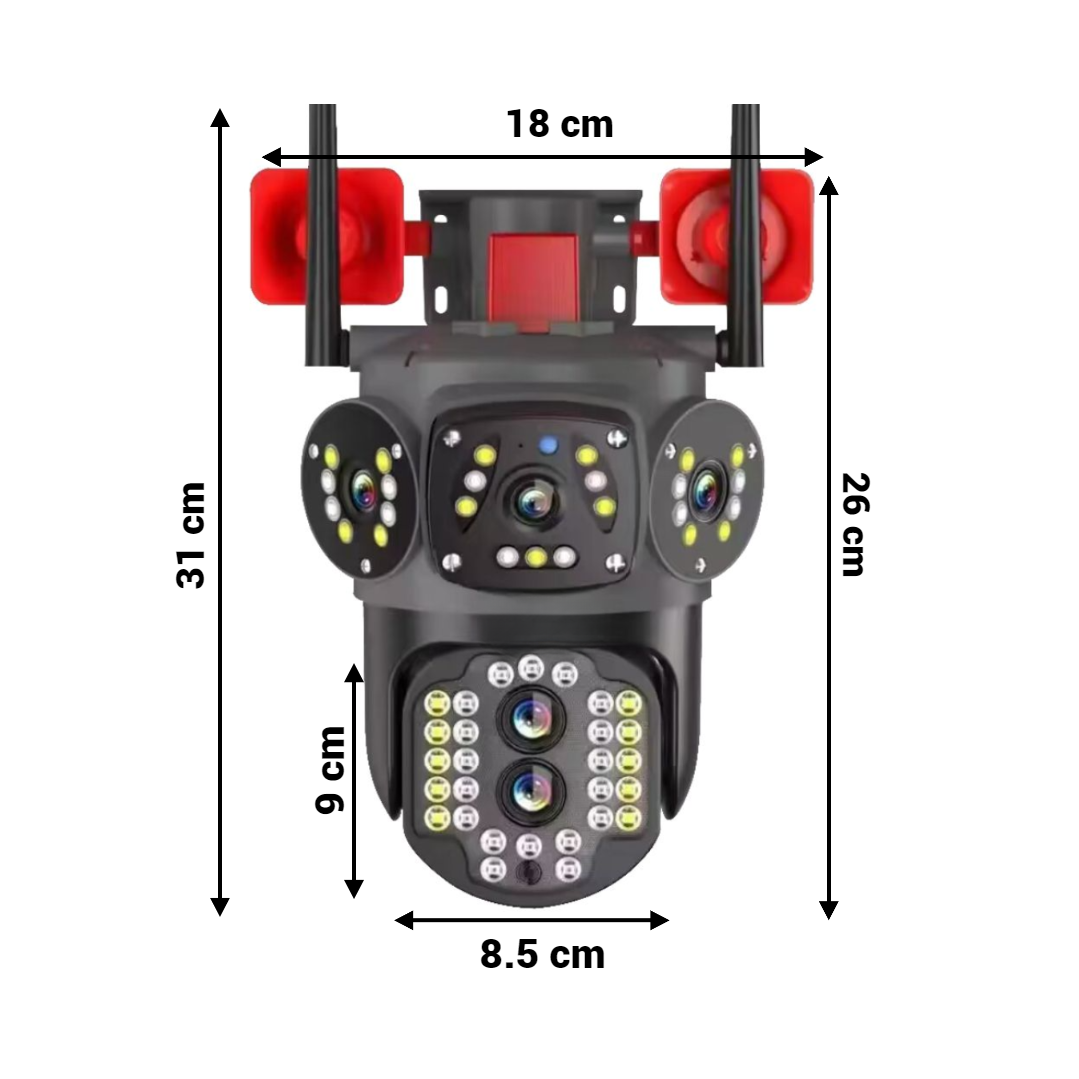 Camera supraveghere 3 camere video Wi-Fi, CCTV PTZ