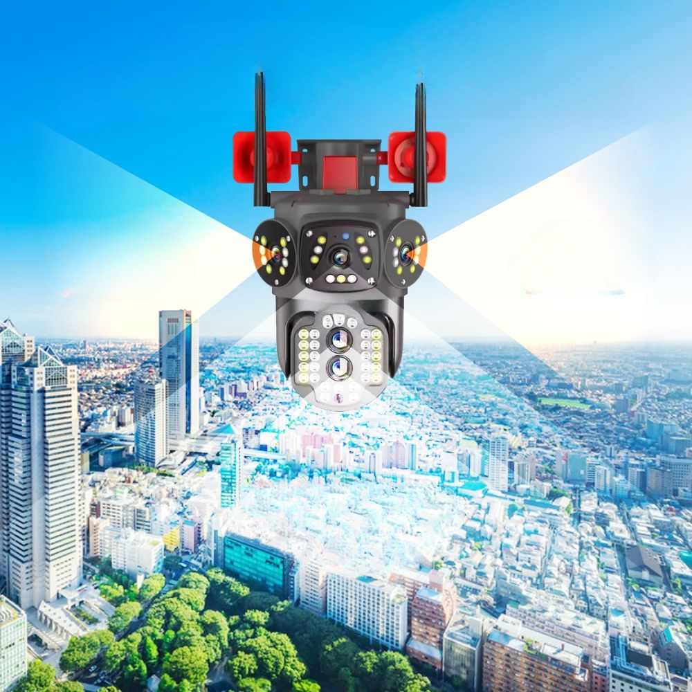 Camera supraveghere 3 camere video Wi-Fi, CCTV PTZ