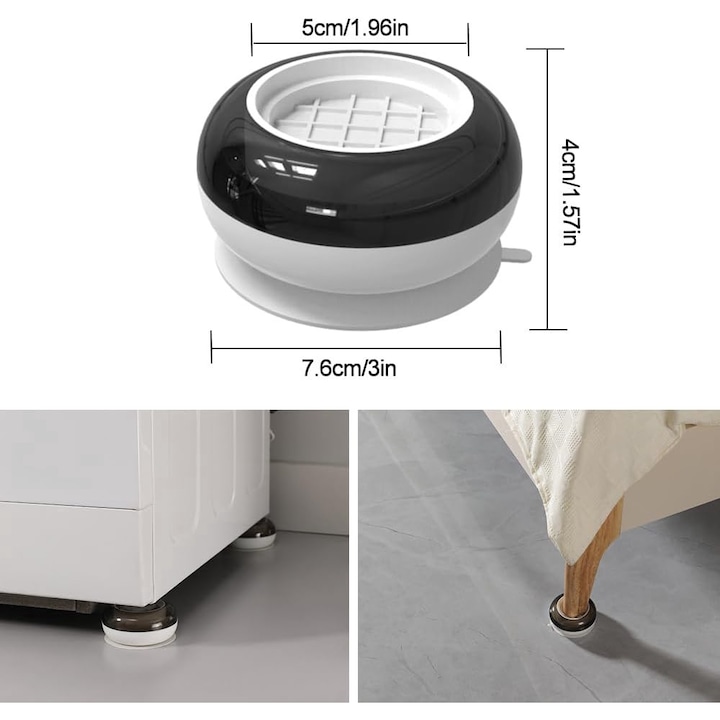 Set 4 dispozitive antivibratii pentru masina de spalat rufe