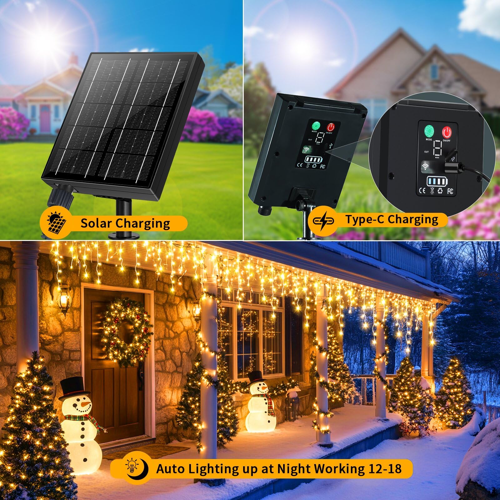 Instalatie lumini 640 LED, 25 Metri, Alb cald