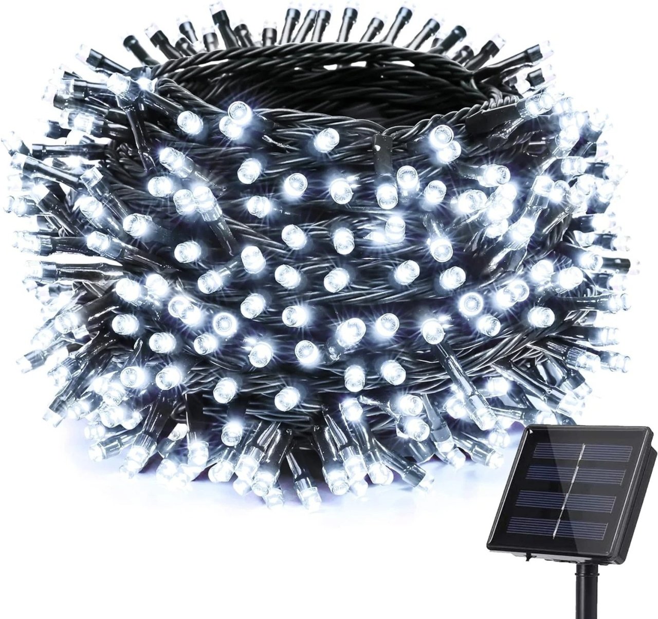Instalatie solara Alb rece, pentru exterior - 500 LED