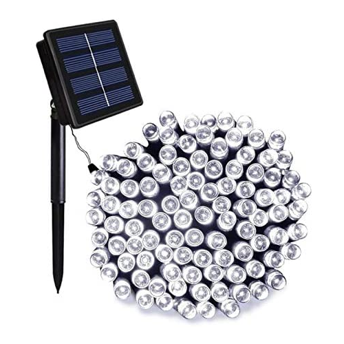 Set 2 x Instalatie solara Alb rece, pentru exterior - 100 LED