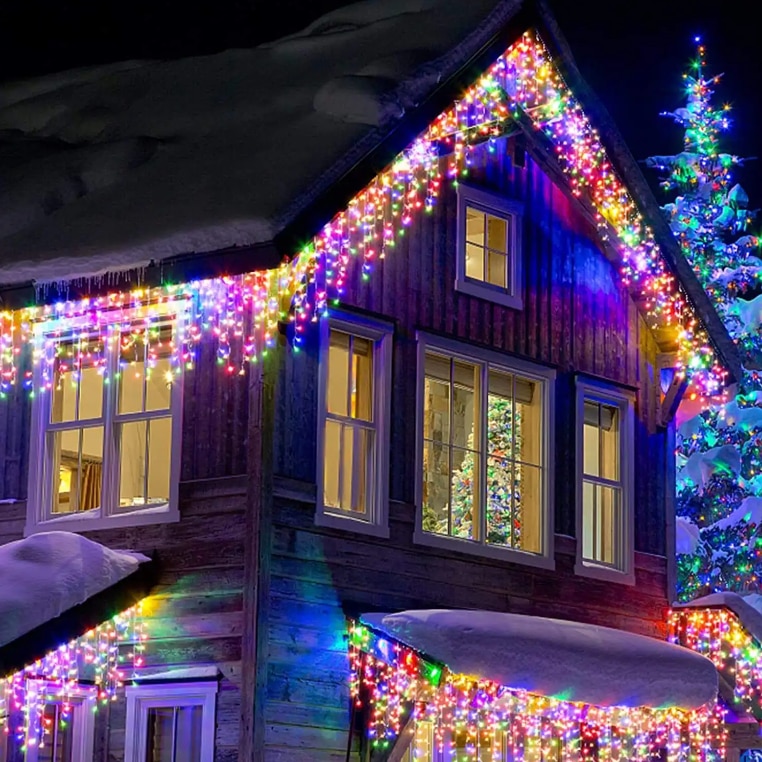 Instalatie cu franjuri 30 M, 1200 LED, Multicolor