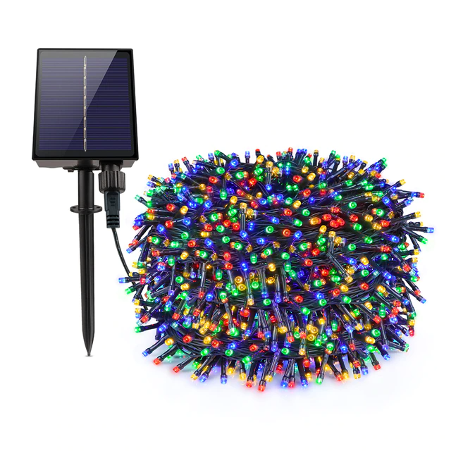 Instalatie solara, 500 LED, 50 M, Multicolor