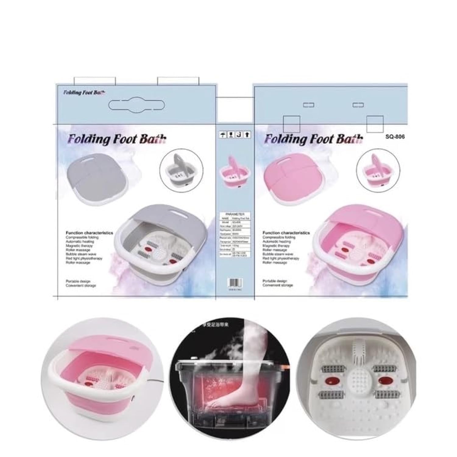 Cadita de masaj pentru picioare, Roz