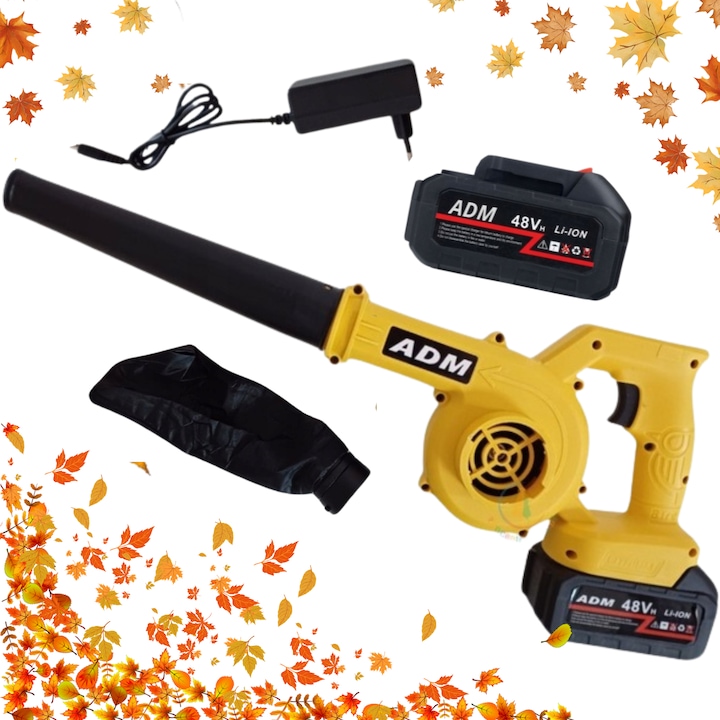 Suflanta cu acumulator, doua baterii 48 V, greutate 1.9 kg