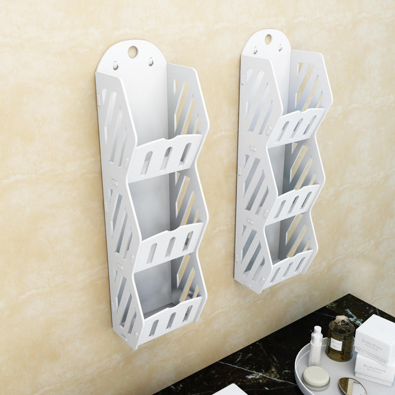 Set 2 x Etajera suspendata baie, 60x17 cm, Alb