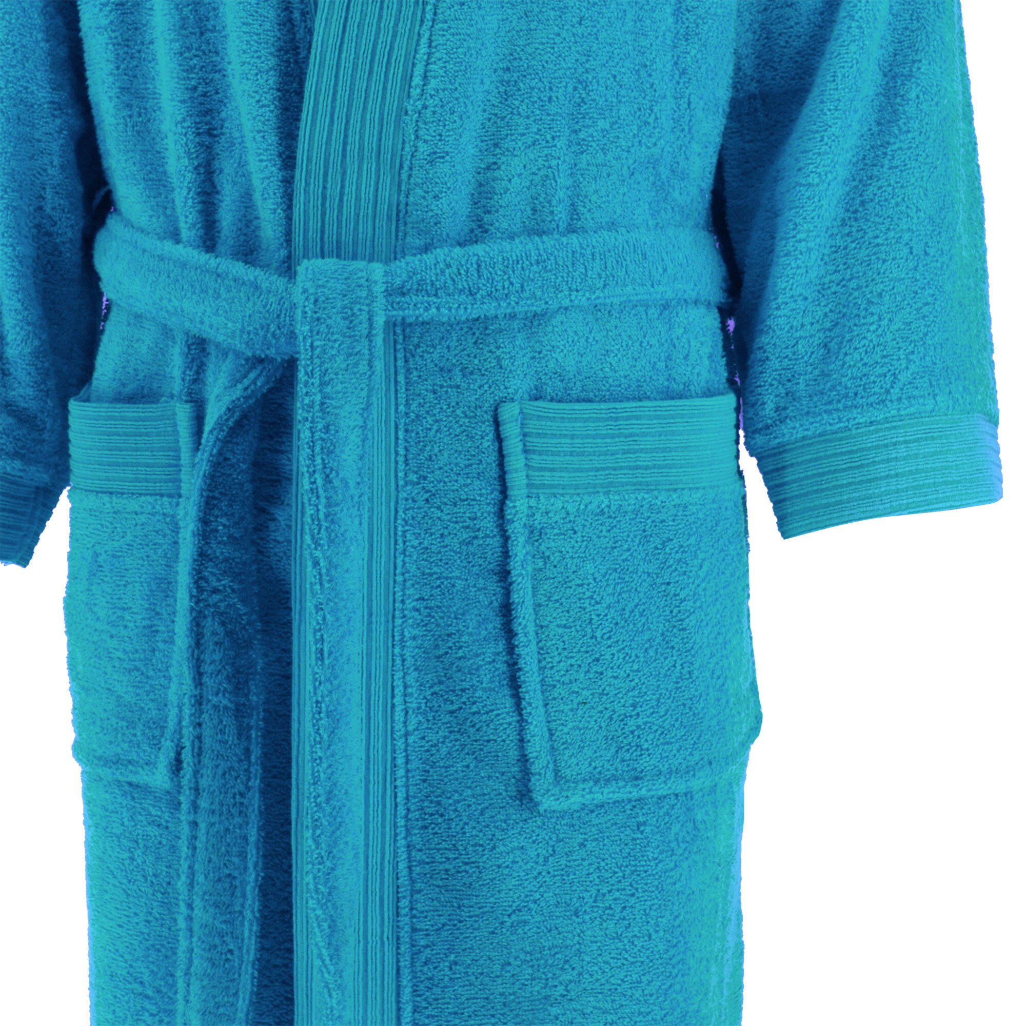 Halat baie bumbac, S-XXL, 100% bumbac, Albastru