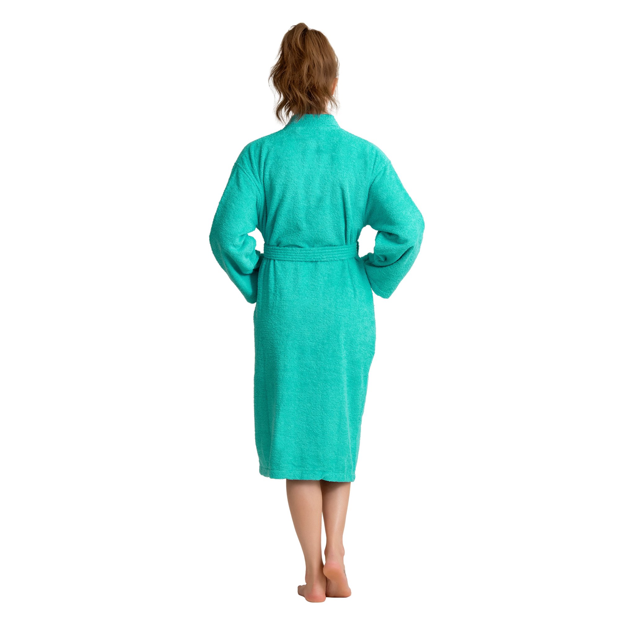 Halat baie bumbac, S-XXL, 100% bumbac, Turcoaz