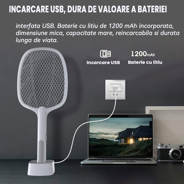 Paleta electrica pentru tantari, muste sau insecte