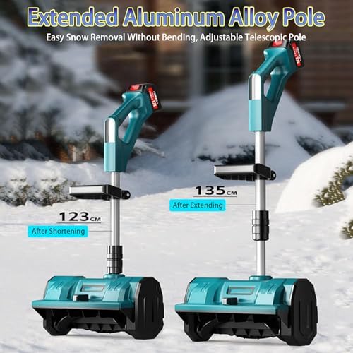 Lopata electrica pentru zapada, 2 baterii reincarcabile, lame spiralate