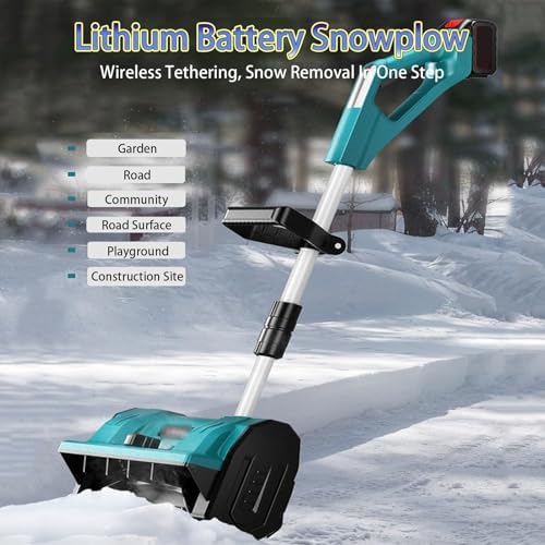 Lopata electrica pentru zapada, 2 baterii reincarcabile, lame spiralate