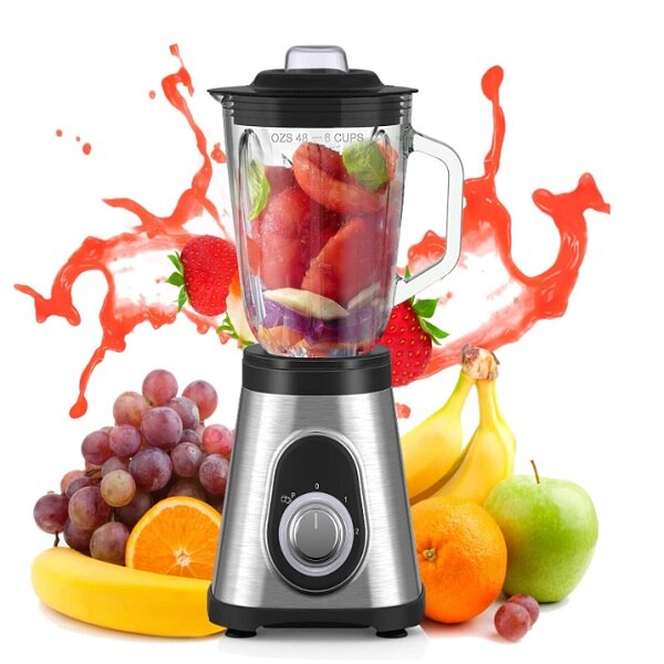Blender din Inox, 2 in1, 5 viteze, 2200 W, rasnita inclusa