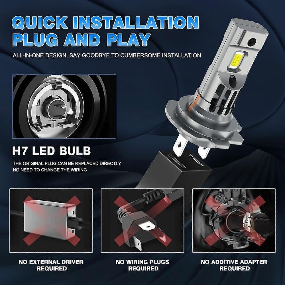 Set 2 Becuri H11, LED 90W, 18000 Lumen, 6500K, Instalare Plug and Play