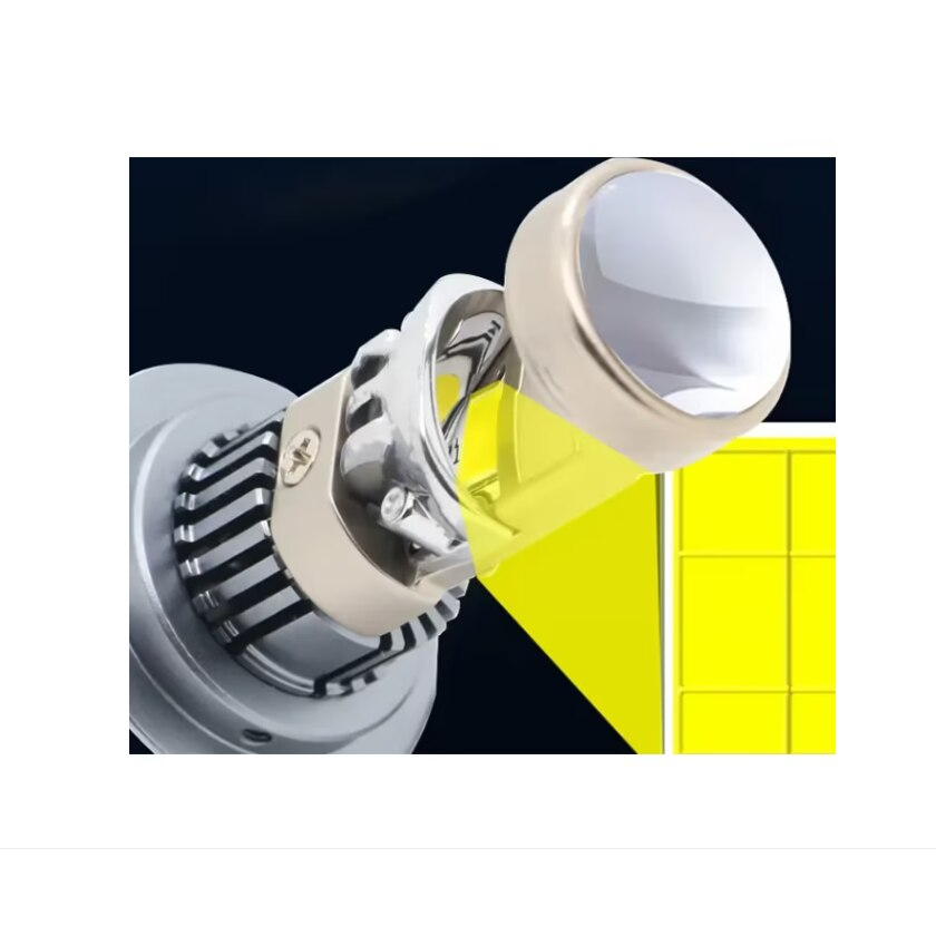 Set 2 becuri auto H7, LED cu lupa PRO, 140W, 6500K