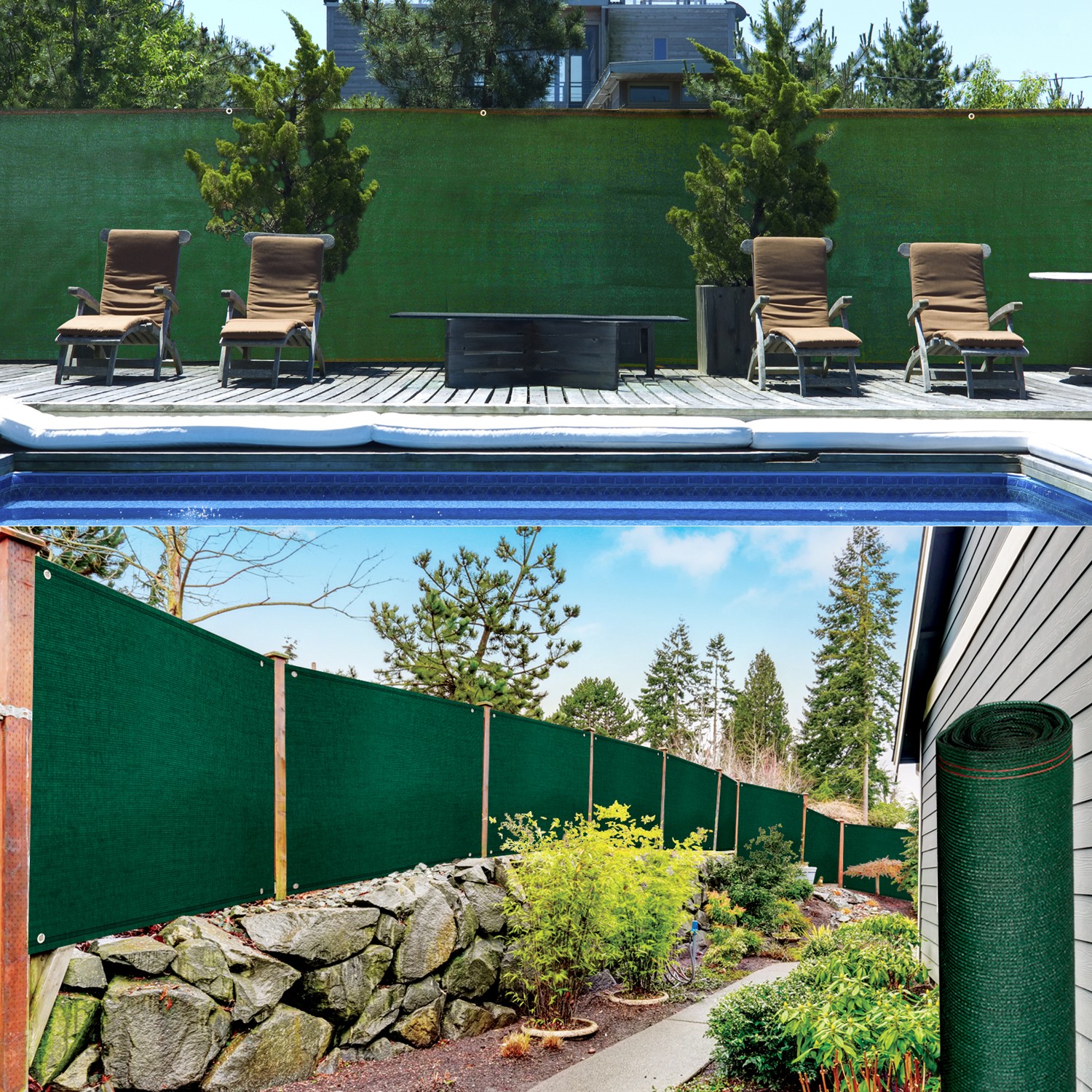 Plasa umbrire, 2 M inaltime, umbrire 90% + Cadou 50 coliere