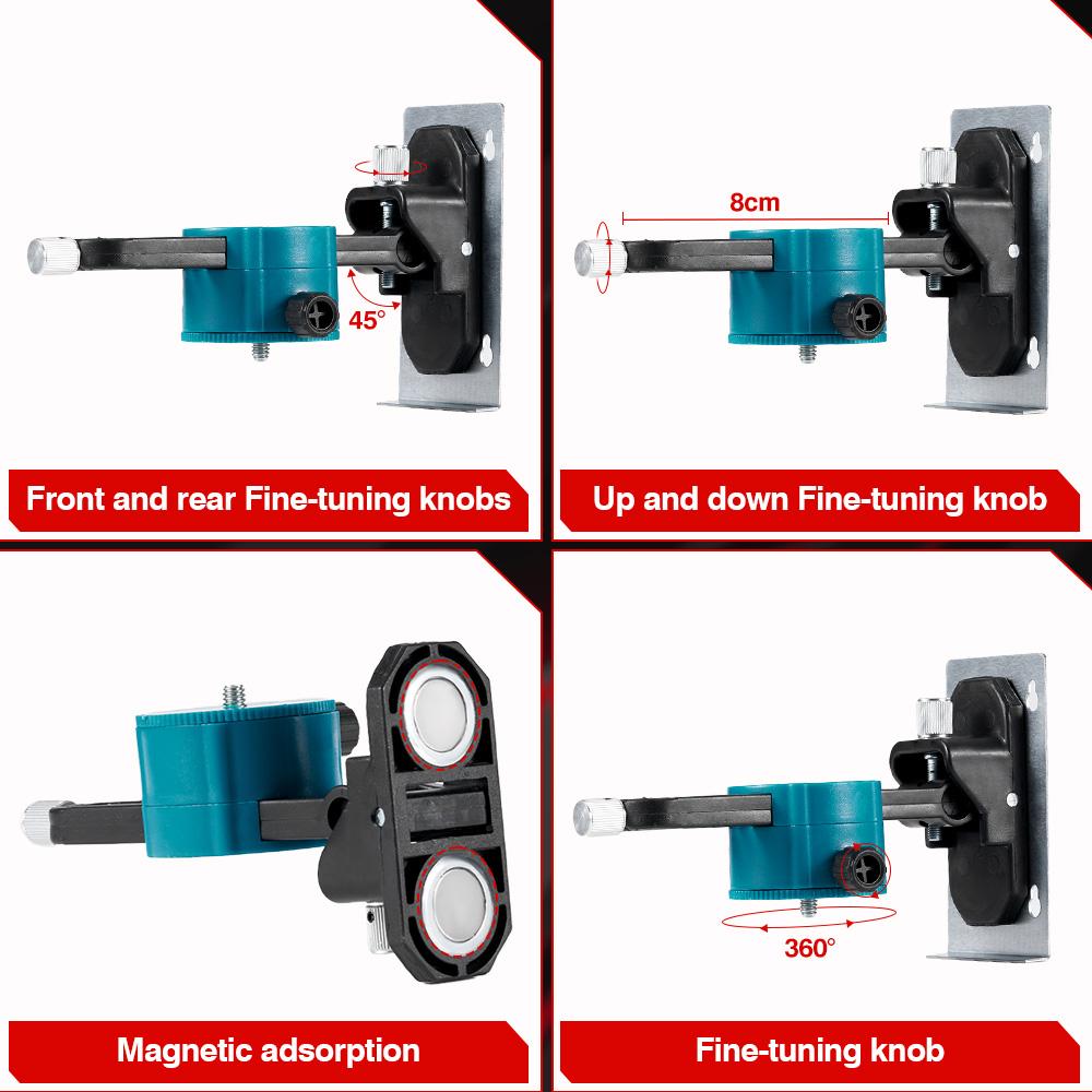 Nivela laser 4D, 16 linii, telecomanda, 2 baterii, Albastru/Negru
