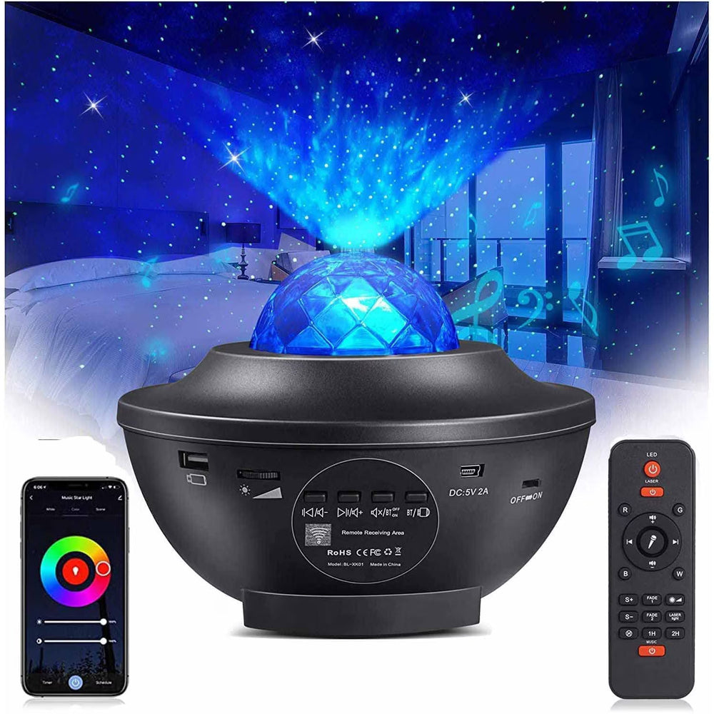Proiector Star Galaxy LED, Difuzor Bluetooth