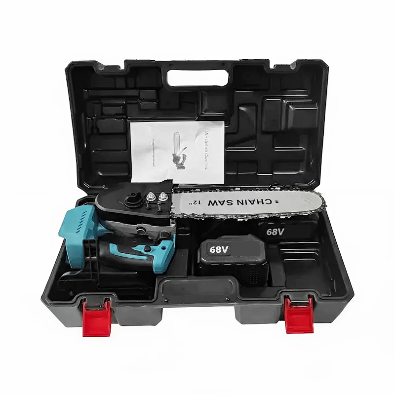 Drujba electrica 900 W, Lama 30 cm, 2 Acumulatori 68V, Ungere Automata