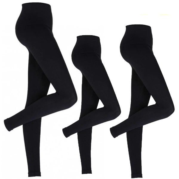 Set 3 colanti vatuiti, 380 DEN, Marime universala, Negru