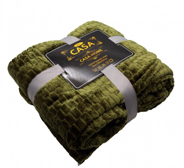 Patura super pufoasa Baycal Jo-jo, 200 x 230 cm, Verde