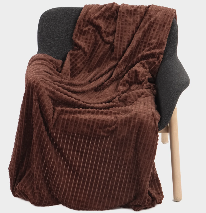 Patura super pufoasa Baycal Jo-jo, 200 x 230 cm, Maro inchis