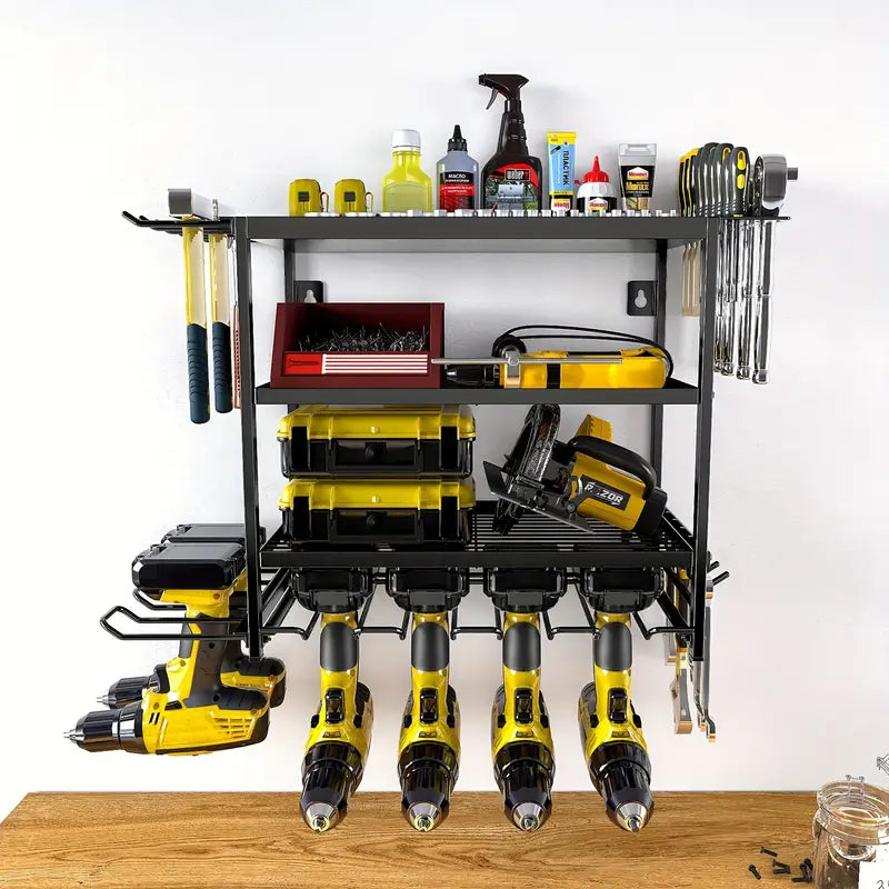 Raft metalic pentru scule si unelte, 4 compartimente