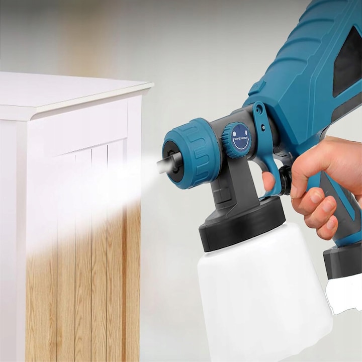 Pistol de vopsit, 2 Acumulatori 48V, 800 ml