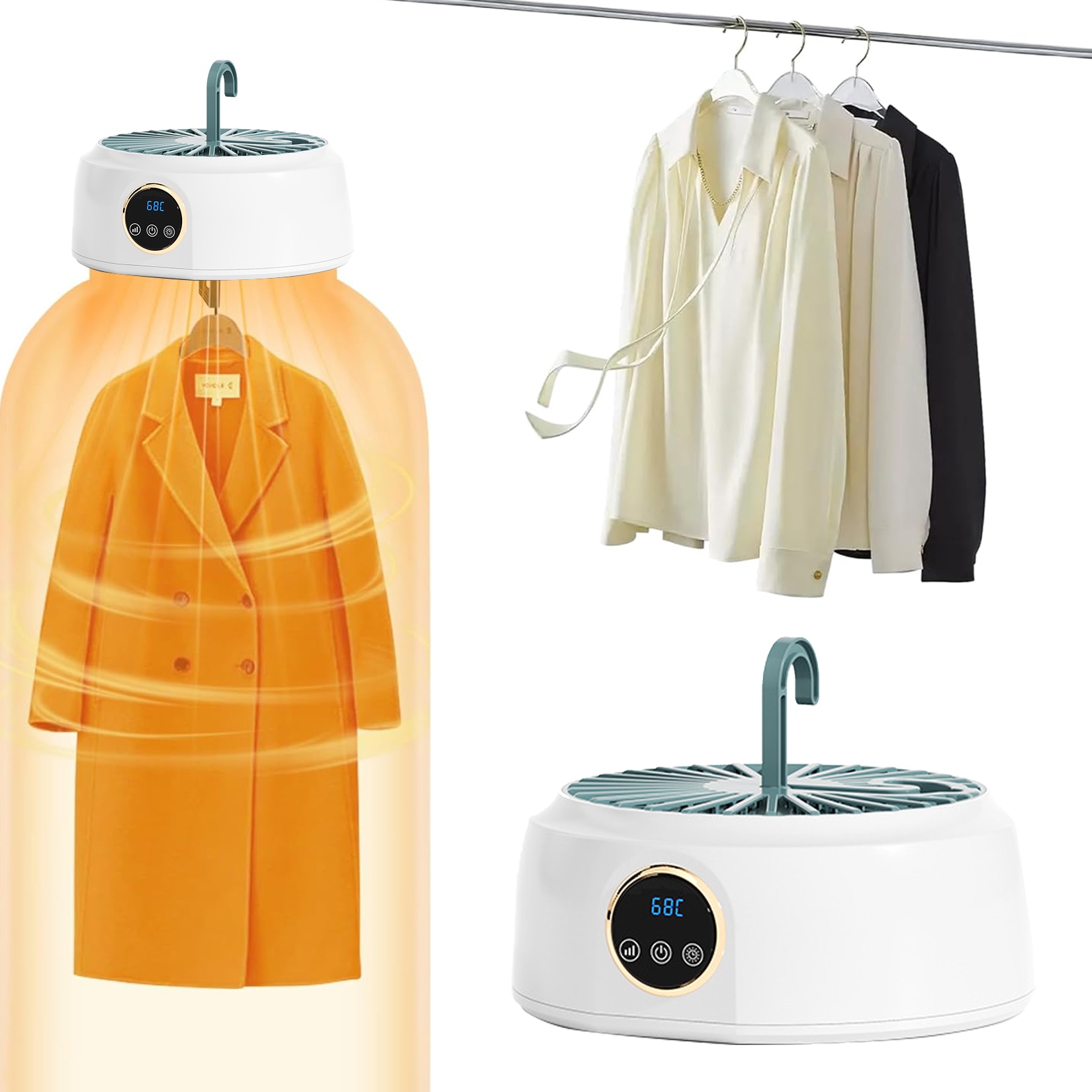 Uscator haine pliabil portabil, sac inclus, capacitate 10 kg