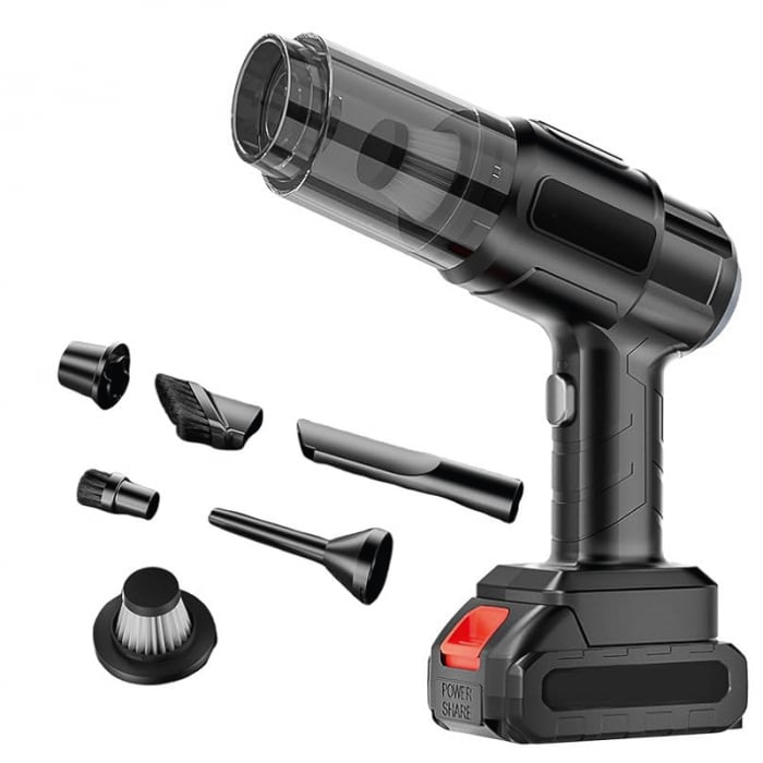 Aspirator auto 150 W cu acumulator, filtru HEPA