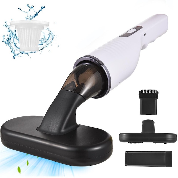 Aspirator portabil auto, 2000 mAh, USB-C, filtru HEPA