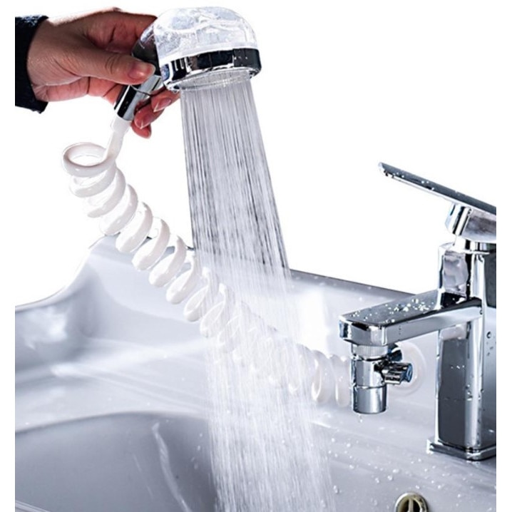 Extensie dus pentru robinet, cap dus si furtun flexibil 150 cm