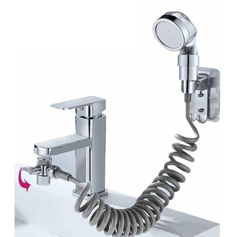 Extensie dus pentru robinet, cap dus si furtun flexibil 150 cm