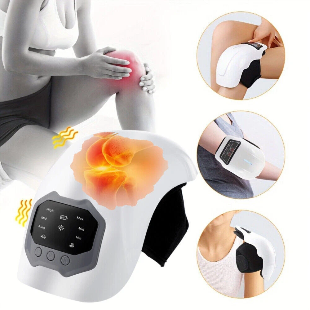 Aparat de masaj pentru genunchi cu incalzire, vibratii si control tactil