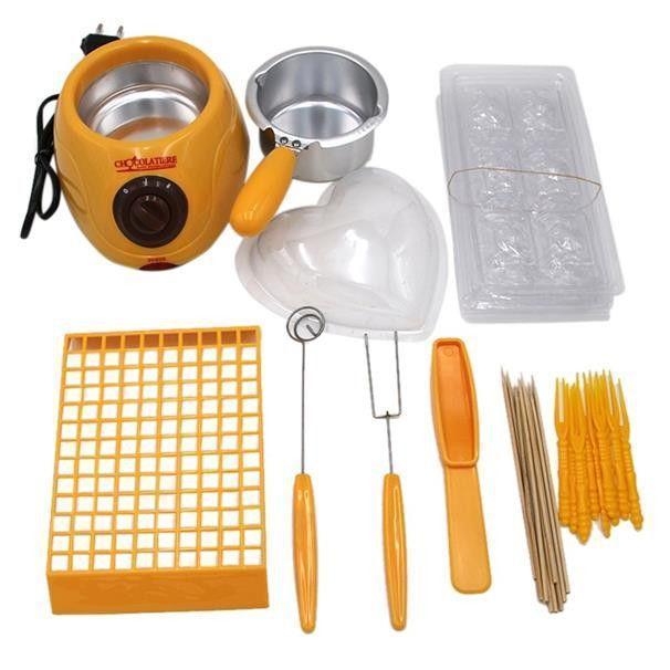 Aparat electric pentru topit ciocolata + Set Fondue Chocolatiere