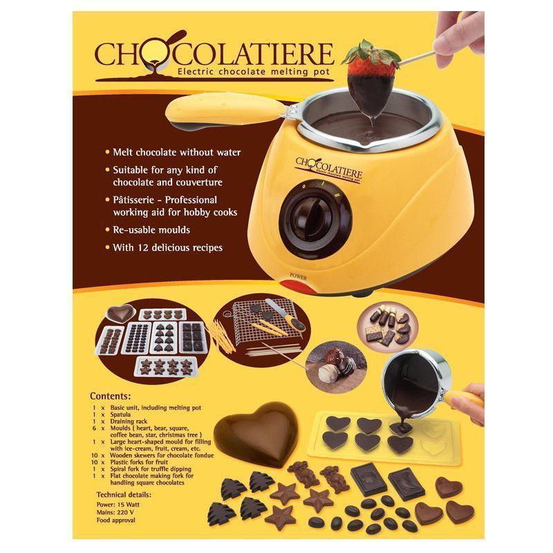 Aparat electric pentru topit ciocolata + Set Fondue Chocolatiere