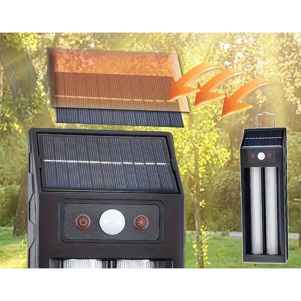 Set 2 x Lampa solara cu senzor de miscare, 18W, 1200 LM