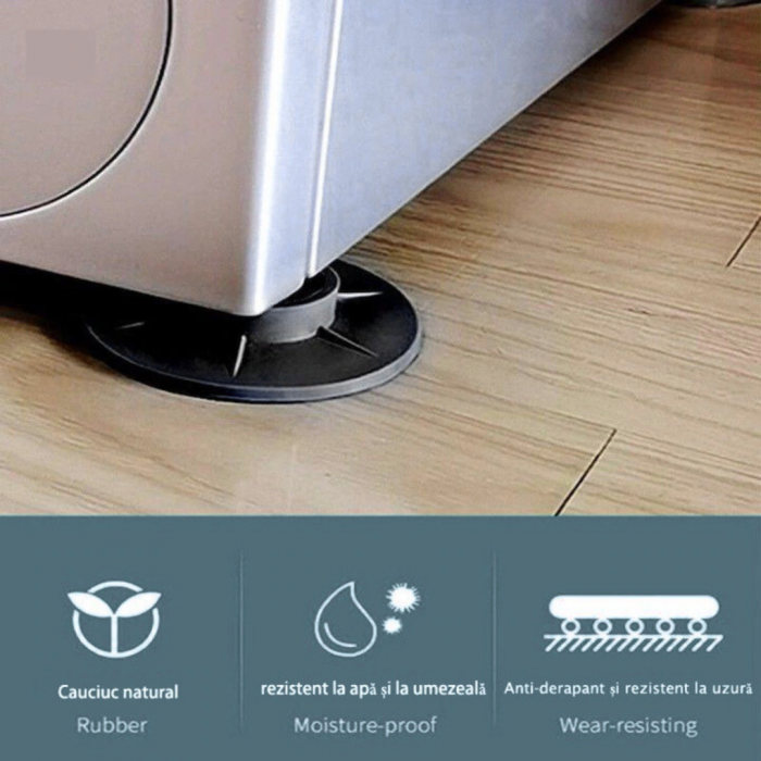 Set 4 amortizoare antivibratii din cauciuc pentru masina de spalat