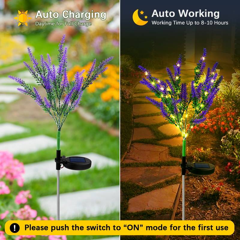 Set 2 x lampa solara, Lavanda