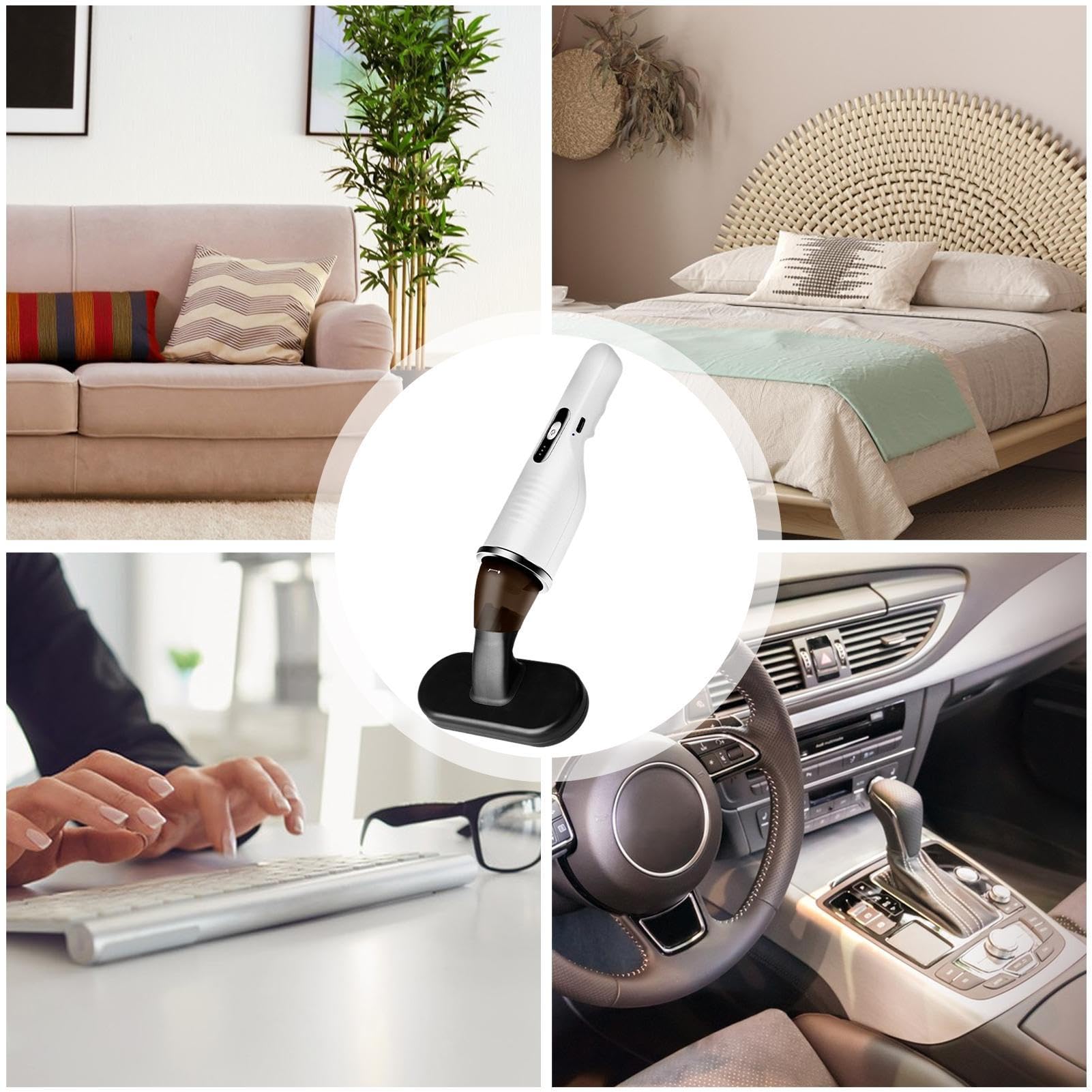 Aspirator portabil auto, 2000 mAh, USB-C, filtru HEPA