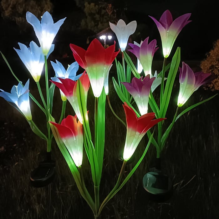 Set 2 x Lampa solara Crini 70 cm, IP66, LED cu Senzor Lumina