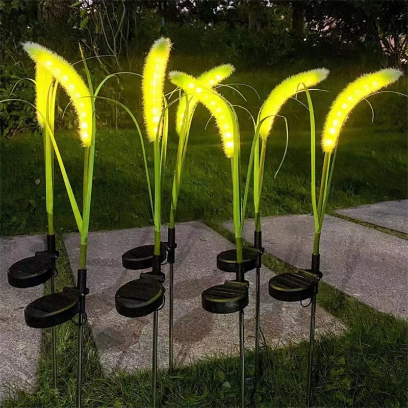 Set 2 x Lampa solara tip iarba verde ornamentala