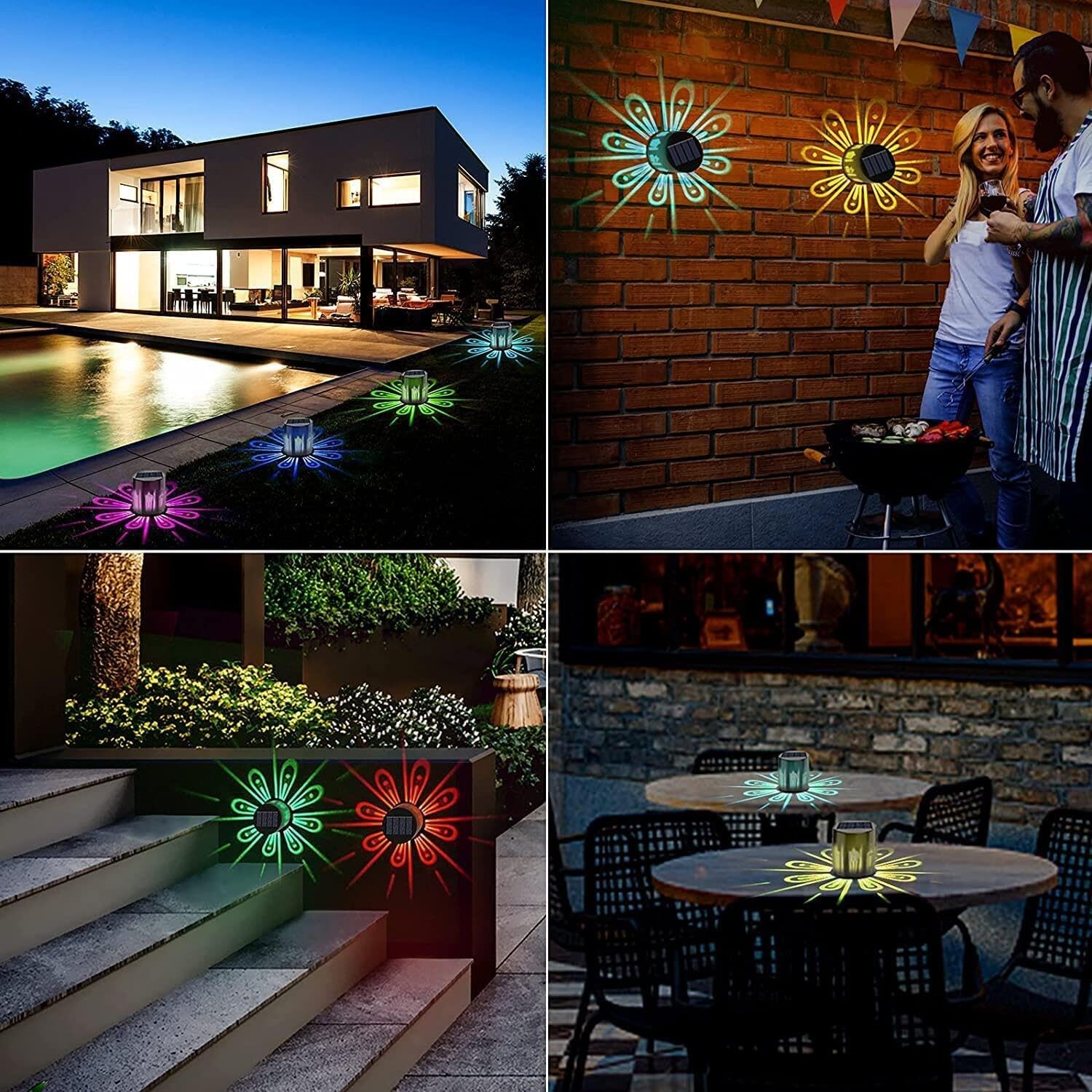 Set 6 lampi solare, LED RGB Multicolor